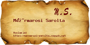 Mármarosi Sarolta névjegykártya